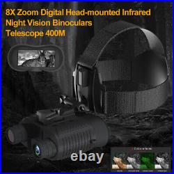 3D Night Vision Goggles IR 1080p HD infrared NV Binocular Naked Eye Head Helmet