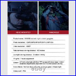 3D Night Vision Goggles IR 1080p HD infrared NV Binocular Naked Eye Head Helmet 3D Night Vision Goggles IR 1080p HD infrared NV Binocular Naked Eye Head Helmet