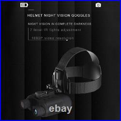 3D Night Vision Goggles IR 1080p HD infrared NV Binocular Naked Eye Head Helmet