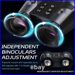 3D VR Night Vision Goggles 4K Head Mounted Binoculars 24MP 6X Zoom 32GB