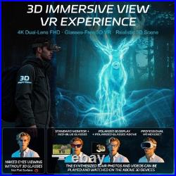 3D VR Night Vision Goggles 4K Head Mounted Binoculars 24MP 6X Zoom 32GB