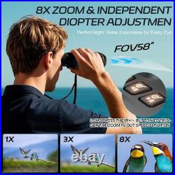 3D VR Night Vision Goggles 4K Night Vision Binoculars, Wide FOV 58° 3600mAh