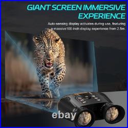 3D VR Night Vision Goggles 4K Night Vision Binoculars, Wide FOV 58° 3600mAh