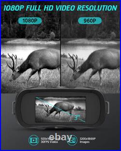 3 LCD Night Vision 5x Optical Zoom Binocular fits Darkness Hunting Navigation