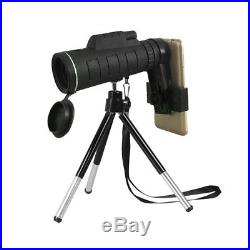 40X60 HD Zoom Monocular Night Vision Telescope + Clip & Tripod For Mobile Phone