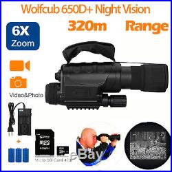 4G IR Infrared Digital Night Vision Monocular HD Video Camera Pics Photo+Battery