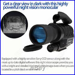4G IR Infrared Digital Night Vision Monocular HD Video Camera Pics Photo+Battery