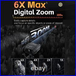 4K HD Binoculars Night Vision Telescope Digital 6X Zoom 300m Camping Scope 4K HD Binoculars Night Vision Telescope Digital 6X Zoom 300m Camping Scope