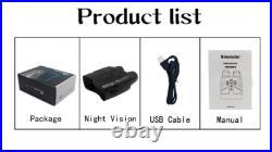 4K Night Vision Binoculars, 3-inch large screen, give as a 32GB memory card