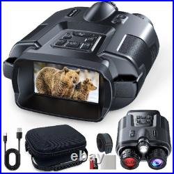 4K Night Vision Binoculars 3inch Screen 8X Zoom With Tactical Light 5000mAh