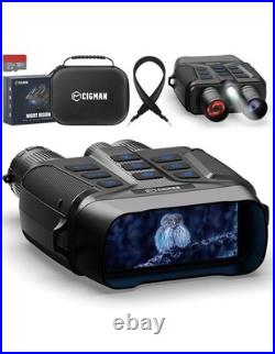 4K Night Vision Binoculars 600m IR Range, 4.0in Display, 5x Zoom, 16h Battery