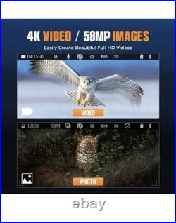 4K Night Vision Binoculars 600m IR Range, 4.0in Display, 5x Zoom, 16h Battery
