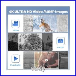 4K Night Vision Binoculars-8X Zoom/2000FT IR/5000mAh, 3'' HD Screen Night