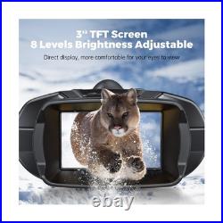 4K Night Vision Binoculars-8X Zoom/2000FT IR/5000mAh, 3'' HD Screen Night
