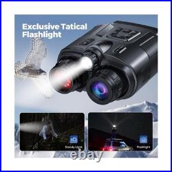4K Night Vision Binoculars-8X Zoom/2000FT IR/5000mAh, 3'' HD Screen Night
