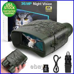 4K Night Vision Binoculars for Adults Infrared Goggles Rechargeable Camping Gear