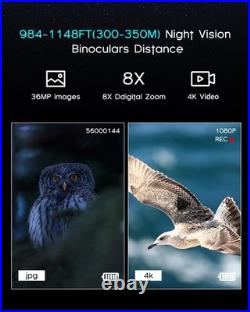 4K Night Vision Binoculars with Video Recording for Men, Gifts for Dad & Husb