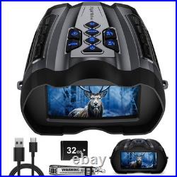 4K Night Vision Goggles, 16X Zoom Binoculars, 1000FT Range, Rechargeable Battery
