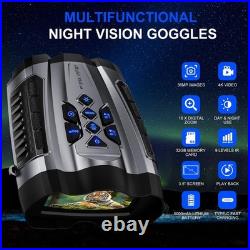 4K Night Vision Goggles, 16X Zoom Binoculars, 1000FT Range, Rechargeable Battery