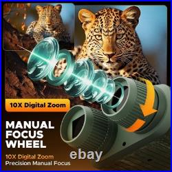 4K Night Vision Goggles, 48 MP Night Vision Binoculars 10X Zoom & 5000mAh Bat