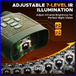 4K Night Vision Goggles, 48 MP Night Vision Binoculars 10X Zoom & 5000mAh Bat