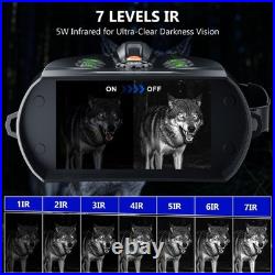 4K Night Vision Goggles, 4.0 HD Screen Night Vision Binoculars with 5000mAh