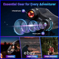 4K Night Vision Goggles 8X Zoom Binoculars with 3.2'' Screen & 32GB SD Card