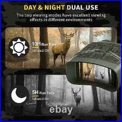 4K Night Vision Goggles Binoculars 3'' Large Screen, Save Photo With Memory Card