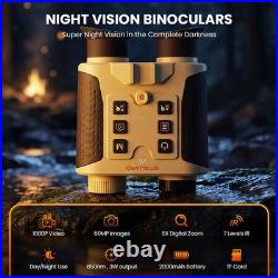 4K Night Vision Goggles Head Mounted Hands Free Infrared Digital Binoculars New