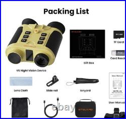 4K Night Vision Goggles Head Mounted Hands Free Infrared Digital Binoculars New