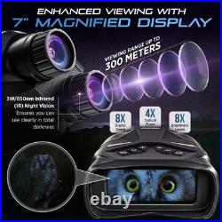 4K Night Vision Goggles for Adults Digital Night Vision Binoculars with 8X
