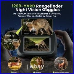4K Rangefinder Night Vision Binoculars 18XZoom Digital Infrared Binoculars 64GB