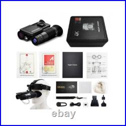 4K UHD Head-mounted Night Vision Binocular 8X Zooming Brightness Adjustment 4K UHD Head-mounted Night Vision Binocular 8X Zooming Brightness Adjustment