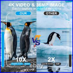 4K WiFi Night Vision Binoculars 800m Full Dark 8W Infrared 10x Digital Telescope