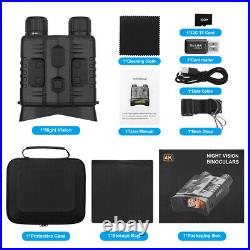 4K WiFi Night Vision Binoculars 800m Full Dark 8W Infrared 10x Digital Telescope