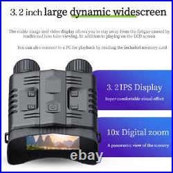 4K WiFi Night Vision Binoculars 800m Full Dark 8W Infrared 10x Digital Telescope