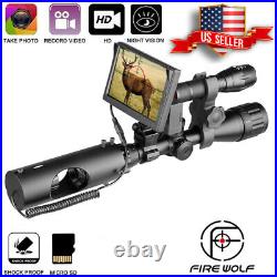4.3 Digital Night Vision Rifle Scope Mount Hunting Sight 850nm IR Camera DVR US