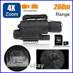 4x40 Digital IR Night Vision Monóculo 350m 5xZoom Hunting Camera Video Recorder