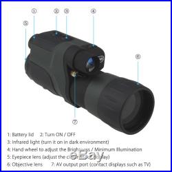 4x50mm Night Vision IR Infrared Monocular Binocular+4.3inch LCD Monitor+Battery