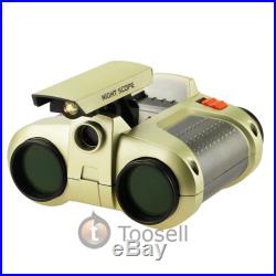 4x 30mm Night Vision Surveillance Scope Binoculars Telescopes With Pop-up Light US