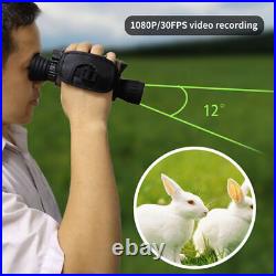 4x Digital Zoom 1080P Monocular Night Vision Device Goggle Video Photo Recorder