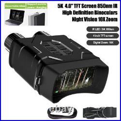 5K Night Vision Binoculars 10X Zoom 850nm Infrared Hunting Telescope IR Camera 5K Night Vision Binoculars 10X Zoom 850nm Infrared Hunting Telescope IR Camera
