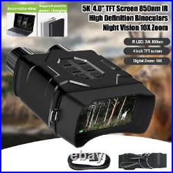 5K Night Vision Binoculars 10X Zoom 850nm Infrared Hunting Telescope IR Camera 5K Night Vision Binoculars 10X Zoom 850nm Infrared Hunting Telescope IR Camera
