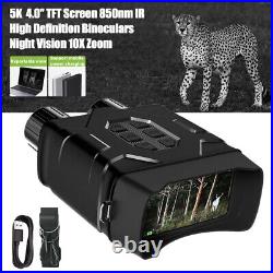 5K Night Vision Binoculars 10X Zoom 850nm Infrared Hunting Telescope IR Camera 5K Night Vision Binoculars 10X Zoom 850nm Infrared Hunting Telescope IR Camera