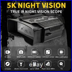 5K Video 10X Digital Zoom Night Vision Hunting Binoculars Scope Camera 600m Z9