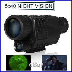 5X40 Digital IR Night Vision Monocular 200m Range Takes Photo Video Free 8GB DVR