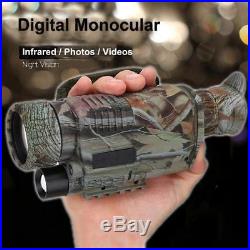 5X40mm Night Vision Monocular IR Infrared Telescope HD Hunting Camera Video LY