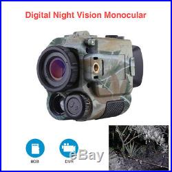 5x18 Digital Infrared Night Vision Monocular 8GB DVR Security Surveillance Scope