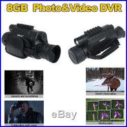 5x40 Digital Night Vision Monocular 8GB Video Photo DVR 850nm Binoculars Black