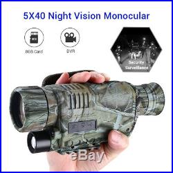 5x40 infrarossi Night Vision monoculare 8GB memoria Card per sicurezza di caccia